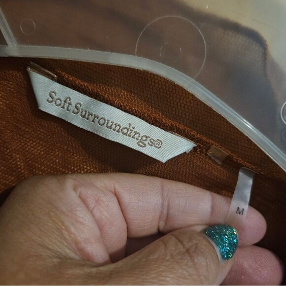 Soft Surroundings Front Tie Swim Coverup in Rust Brown - Picture 6 of 6